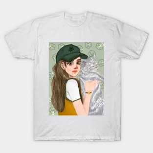 Girl with cat T-Shirt